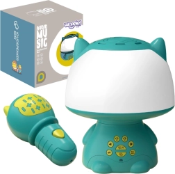 Woopie multifunctional RGB lamp with Bluetooth speaker, karaoke and voice changer – turquoise