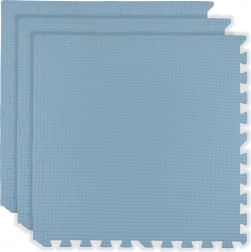 HUMBI schuimvloerspeelmat 180 × 60 cm, grote waterdichte puzzel, veilig, 3 stuks, lichtblauw