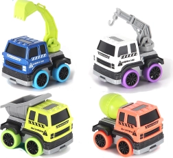 Metalen bouwvoertuig 6 cm met terugtrekmotor