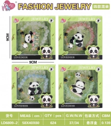kinder sieradenset panda – groene armband en haarspeld