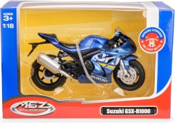 motorfietsmodel 1:18 suzuki gsx‑r1000 blauw