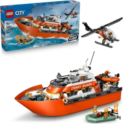 LEGO City Coast Guard Rescue Boat and Helicopter