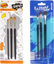 Set de pinceaux plats 3 pcs