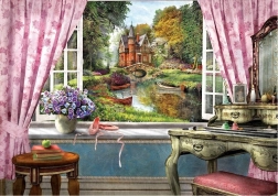 ART PUZZLE Puzzle Castle in My Window 1500 pieces