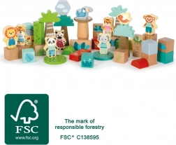 Wooden Building Set Jungle Friends small foot