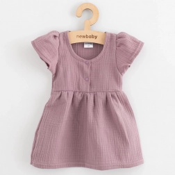 baby muslin dress New Baby lavender 62 (3–6 m)