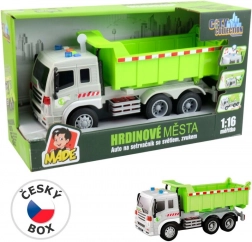 Vrachtwagen met vliegwiel met licht en geluid