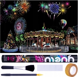 Krasplaat Pretpark 75x52 cm