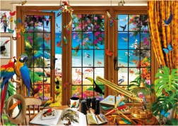 Educa Puzzle Bird Watcher's Window 1500 Pieces
