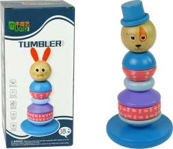 Houten educatieve piramide Hond met hoed