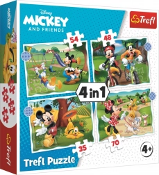 Puzzle 4 en 1 – super journée MICKEY MOUSE