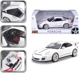 Voiture miniature en métal Porsche 911 GT3 RS blanche échelle 1:18