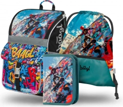 Set Schoolrugzak, etui en zak BAAGL Skatepark