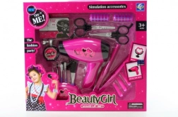 Kids beauty set with hair dryer and straightener