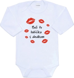Baby bodysuit with print New Baby – Grandma and Grandpa were here
