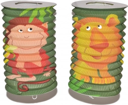 Lampion cilinder met dierenmotief 16 cm