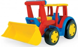 Gigant kindertractor met lader rood‑geel 60 cm