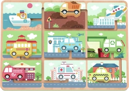 houten labyrint met voertuigen tooky toy