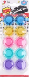 Gekleurde ronde magneten 3 cm - set van 10 stuks