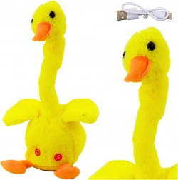 interactive plush duckling yellow – dances, sings and repeats words with lights