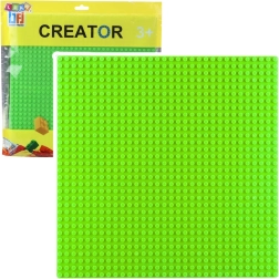 Plaque de construction pour briques verte 25,5 x 25,5 cm
