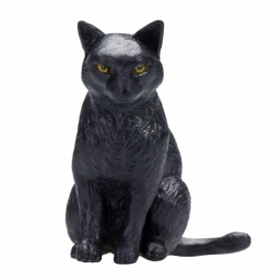 Mojo schwarze Katze sitzend – Figur