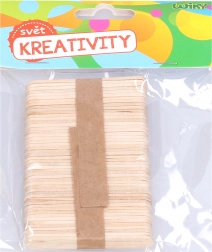 Houten stokjes 6,5x1 cm, 50 stuks