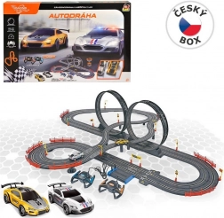 Slot Car Track 790 cm with Two Cars, Battery Operated