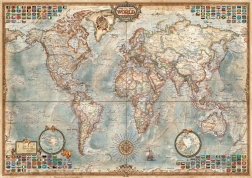 Puzzle Ancienne carte politique du monde 1500 pièces EDUCA