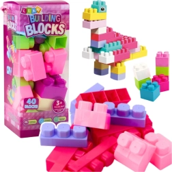 Large Construction Set in a Box 40 Pcs Colorful Bricks