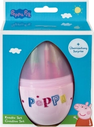 Kunstzinnige set Peppa Pig in de vorm van een ei