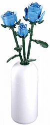 SLUBAN roses bleues dans un vase – jeu de construction en briques