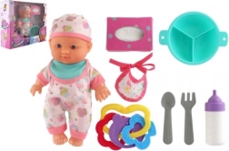 Poppenbaby 22 cm met stevig lijfje en accessoires