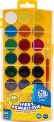 Aquarelverf ASTRA 24 stuks Ø 25 mm met penseel