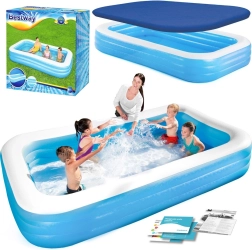 Opblaasbaar familiezwembad met afdekzeil 305 × 183 × 56 cm BESTWAY