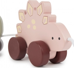 Bieco houten trekspeelgoed dinosaurussen