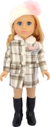 Pop met geluid 48 cm met jasje en muts