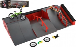 Skatepark – vingerboard en BMX-set met ramps en accessoires