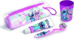 Set enfant pour l’hygiène dentaire STITCH – brosse à dents, dentifrice et gobelet