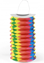 Regenboog papieren lampion 15 cm