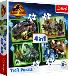 Puzzle 4-en-1 dinosaures dangereux Jurassic World