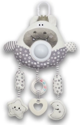 Plush Hanging Hippo Toy with Light and Music