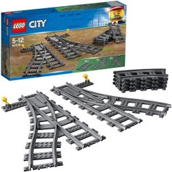 Lego City wissels voor treinsporen