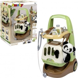Smoby dierenartswagen met panda en 2-in-1 transportbox