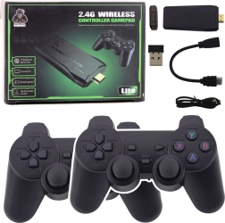 Retro tv-spelconsole met draadloze gamepads