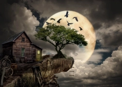 Puzzle ENJOY blokhut op de klif 1000 stukjes