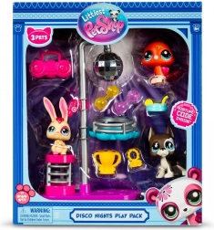 Littlest Pet Shop Disco Nights – set de figurines avec 3 animaux