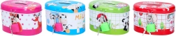 Oval tin money box 10 × 6.5 cm