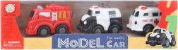Set de trois petites voitures de secours à rétrofriction