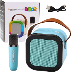 Draadloze karaoke-luidspreker met microfoon K12 RGB Bluetooth blauw